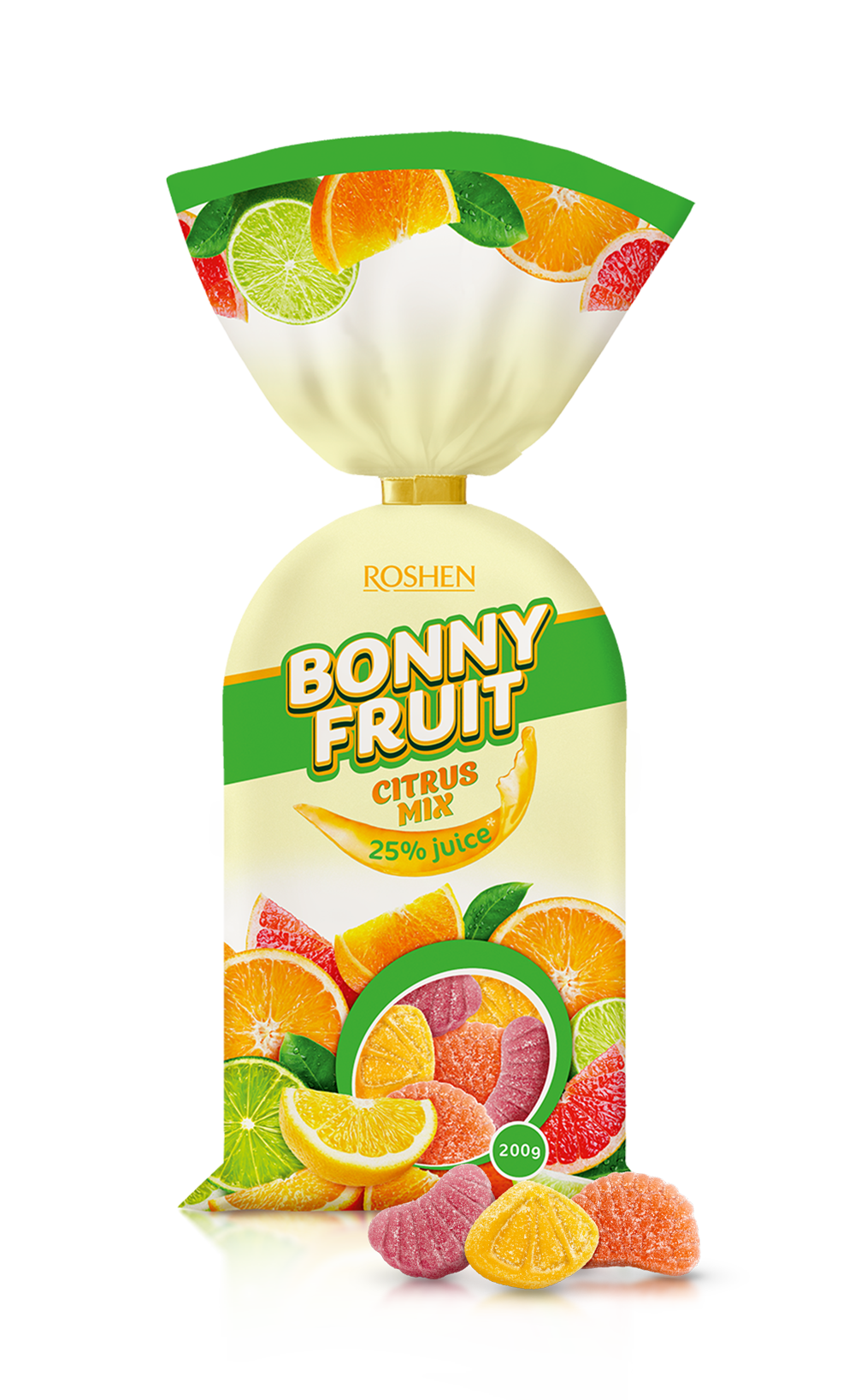 Cukríky Bonny Fruit Citrus mix 200g