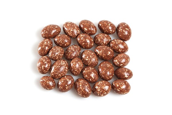 mandle v mliečnej čokoláde s kokosom